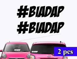 Jdm, drift & euro decals. 2 Pcs Biadap Jdm Car Bumper Sticker Decal Vinyl Myvi Axia Perodua Proton Honda Civic Colour To Choose Lazada