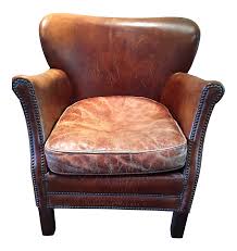 Pair, restoration hardware leather club chairs, vintage look! Restoration Hardware Professor S Leather Chair Chairish
