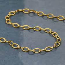 Seller claimed that their local jeweller said it is 24k gold, i am assuming the jeweller did not do an acid. Gold Chain Scored Wire Cable With 24k Gold Plate