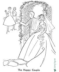 Couple coloring pages for adults (based on keywords). Wedding Bride Coloring Pages