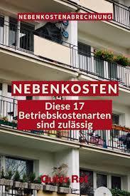 nebenkosten diese 17 betriebskostenarten sind zulassig nebenkostenabrechnung buroorganisation tipps wohnungsubergabe