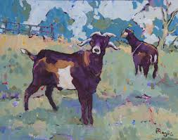 Not By The Hair Of My Chinny Chin Chin Song Not By The Hair On My Chinny Chin Chin Goat Art Animal Art Linocut Artists