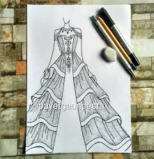 Koleksigambarhd.blogspot.com 45 trend model baju muslim desain terbaik 2021. Sketsa Desain Baju Pesta