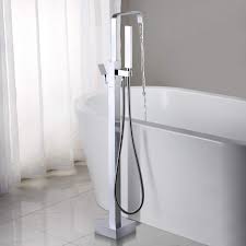 Die wasserfall badewannenarmatur hat einen durchfluss von weichem wasser (20 l / min), wodurch die badewanne. Arputhy Freistehende Wasserhahn Wasserfall Badewannenarmatur Standarmatur Badewanne Armaturen Bodenstehende Badezimmerarmatur Mit Handbrause Chrom Fsnf Org