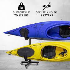 Search dock mounted kayak rack. Buy Raxgo Freestanding Kayak Storage Rack Heavy Duty Storage For Two Kayak Sup Canoe Paddleboard For Indoor Outdoor Garage Shed Or Dock Adjustable Height Online In Indonesia B0921lg5hv