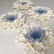 Maybe you would like to learn more about one of these? Blue Dahlia Flower Set Of 4 Ceramic Wall Art Modern Wall Sculpture Maap Studio