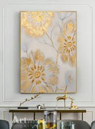 Gold Leaf Painting Gold Leaf Abstract Painting Gold Foil Etsy In 2020 Gold Leaf Painting Painted Leaves Wall Art Painting