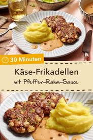 Kase Frikadellen Mit Pfeffer Rahm Sauce Rezept Frikadellen Rezepte Rezepte Mit Frikadellen