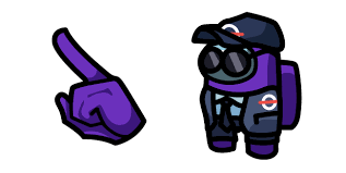 Among Us Purple Character In Security Guard Outfit In 2020 Character Security Guard Guard