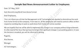 Semimonthly payroll university employees are paid semimonthly. Sample Letter To Announce A Bad News To Employees