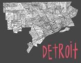 Detroit City Neighborhood Hand-drawn Map Print - Etsy