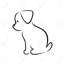 Cute Cartoon Puppy Silhouette On White Background Cartoon Cute Dog Silhouette On White Cute Dog Silhouette On White Dog Silhouette Cartoon Dog Dog Tattoos