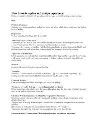 How To Write A Plan And Design Experiment Lab Report Template Report Template Lab Report