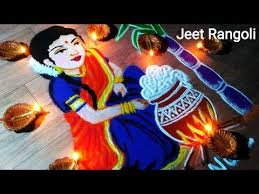 Sankranti Special Pongal Kolam Pot With Beautiful Girl Wish You Happy Sankranti An In 2020 Beautiful Rangoli Designs New Rangoli Designs Simple Rangoli Border Designs