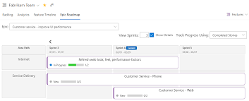 Calendar View With Drill Down Of Epics And Features Azure Devops Microsoft Docs