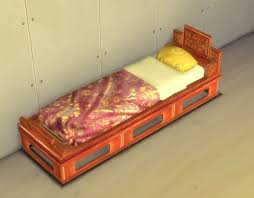 sims 4 asian style single bed asian furniture sims 4 bed