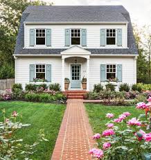 Maybe it's the pretty spring wreaths or the flowers on the porch, but i think the front door says everything about the house. Inviting Home Exterior Color Palettes Northeast Building Supply