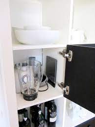 Once the cabinets for the kitchen island were installed, it didn't take long to build the hidden storage area. Expedit Kitchen Storage Ikea Hackers