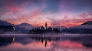 These lenovo thinkpad wallpapers are available for widescreen desktops, laptops and tablet devices that varies in different colors, design, themes and style. Sunrise Red Sky Lake Bled Early Morning Slovenia 4k Ultra Hd Wallpaper For Laptop Tablet And Mobile Phones Wallpapers13 Com