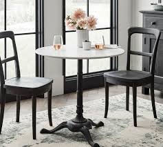 Game crystal small dining table and side cabinet petite table à manger et meuble d'appoint en cristal de jeu gf63. Rae Round Marble Pedestal Bistro Dining Table Pottery Barn