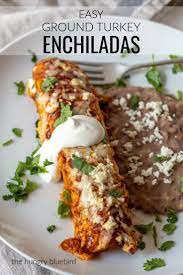 Easy Ground Turkey Enchiladas Recipe Ground Turkey Enchiladas Turkey Enchiladas Recipes