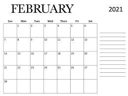 Download free printable 2021 calendar template with monthly notes and customize template as you like. February 2021 Blank Calendar Printable Templates With Notes