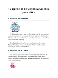 Tratamiento de lesiones mediante la aplicación de luz: 10 Ejercicios De Gimnasia Cerebral Para Ninos Percepcion Visual Cerebro