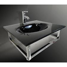 Update Your Bathroom With A Modern Style Bathroom Vanity This Vanity Features A O Vessel Sink Bathroom Wall Mounted Bathroom Sinks Single Sink Bathroom Vanity
