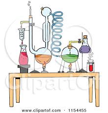 Cartoon Of A Chemistry Set In A Science Lab Royalty Free Vector Chemistry Set Science Lab Scientist Cartoon