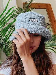 Sherpa Bucket Hat In Light Blue Bucket Hat Fashion Hat Hairstyles Sherpa Bucket Hat