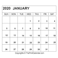 Audrey of oh so lovely blog shares her fun and free 2020 printable calendars! January 2020 Printable Calendar Template Pdf Word Excel
