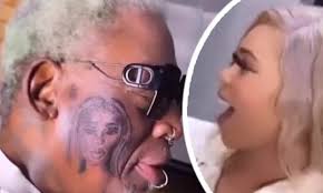 Dennis Rodman, 62, shocks fans as he gets HUGE face tattoo of his  girlfriend