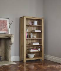 The Galway Natural Solid Oak Tall Bookcase Will Display Your Prized Book Collection In Style And With Six Wide Sh Bookcase Oak Bookshelves Oak Furniture Land
