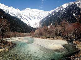 上高地 長野県 雪 景色 絶景 美しい風景