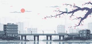 Rabb Paper Album On Imgur Japan Landscape Pixel Art Pixel Art Background