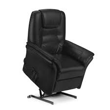 Riva Black Riser Recliner Armchair Black Reclining Armchair Recliner Chair Comfortable Armchair