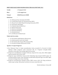 Mesyuarat ditangguhkan pada pukul 3.00 petang. Contoh Minit Mesyuarat Kata Kata