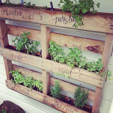 How To Make A Vertical Pallet Herb Garden Herb Garden Pallet Vertical Herb Garden Herbs