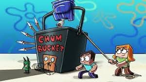 In minecraft, a bucket is one of the many tools that you can make. Minecraft Kraken Kid Steals The Formula Chum Bucket Break In Evil Plankton Attacks Youtube