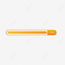 Orange Gradient Loading Completion Progress Bar Loding 100 Loaded Cached Png And Vector With Transparent Background For Free Download In 2021 Progress Bar Progress Orange Background