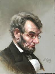 LINCOLN PORTRAIT CLASSIC, FINE ART PAINTINGS, BILL EWING, OIL, OLD MASTERS 