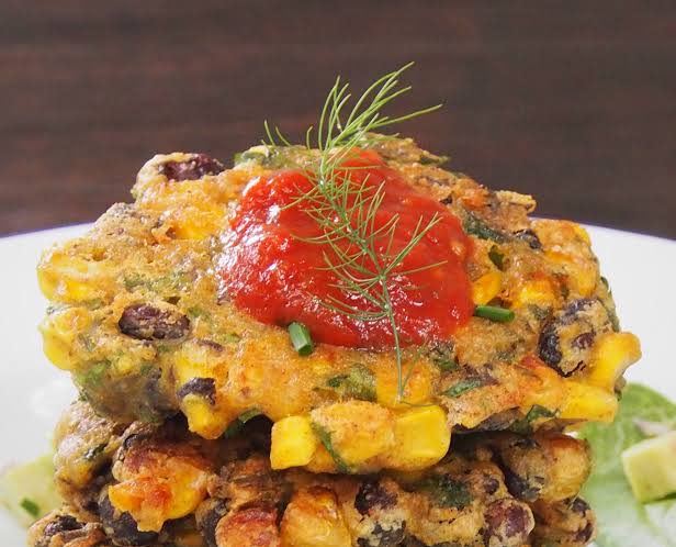 Black Bean, Corn and Coriander Fritters