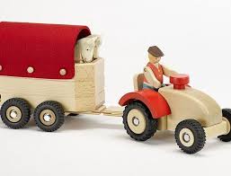 Spielzeug Pferdeanhanger Pferdewagen Planwagen Kinder Holz Fahrzeug Spielzeug Pferd Planwagen Pferdewagen