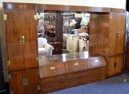 66.5 w x 89 d x 67 h. Sold Price Henredon King Size Wall Unit Headboard Nutmeg Finish Complete With 2 Armoires A King Size Storage Headboard Lighted Canopy And Mirrored Back Headboard Storage Wall Unit Bedroom Wall Units