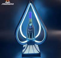 OEM 3D Black Rechargeable LED Bottle Presenter Glorifier for Champagne Gold  Color for Nightclub and Bar Advertising