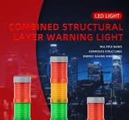 LED Signal Tower Light - Industrial Stack Light With Flashing Modes, Two  Layer 110-220V