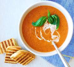 Creamy Tomato Basil Soup With Grilled Cheese Bites Recipe Creamy Tomato Basil Soup Grilled Cheese Bites Tomato Basil Soup