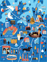 Sydney Daniel Gray Illustrated Map Map Design Illustration