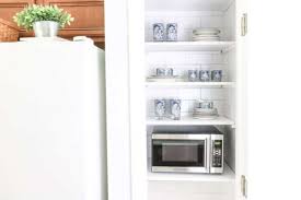 3.0 out of 5 stars. Clever Strategy For A Hidden Microwave In Pantry