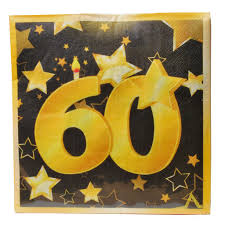 Man hat viel erlebt und viel gesehen und sein leben 6 mustertexte zum 60. Servietten Zum 60 Geburtstag In Schwarz Gold Unikum Geschenke